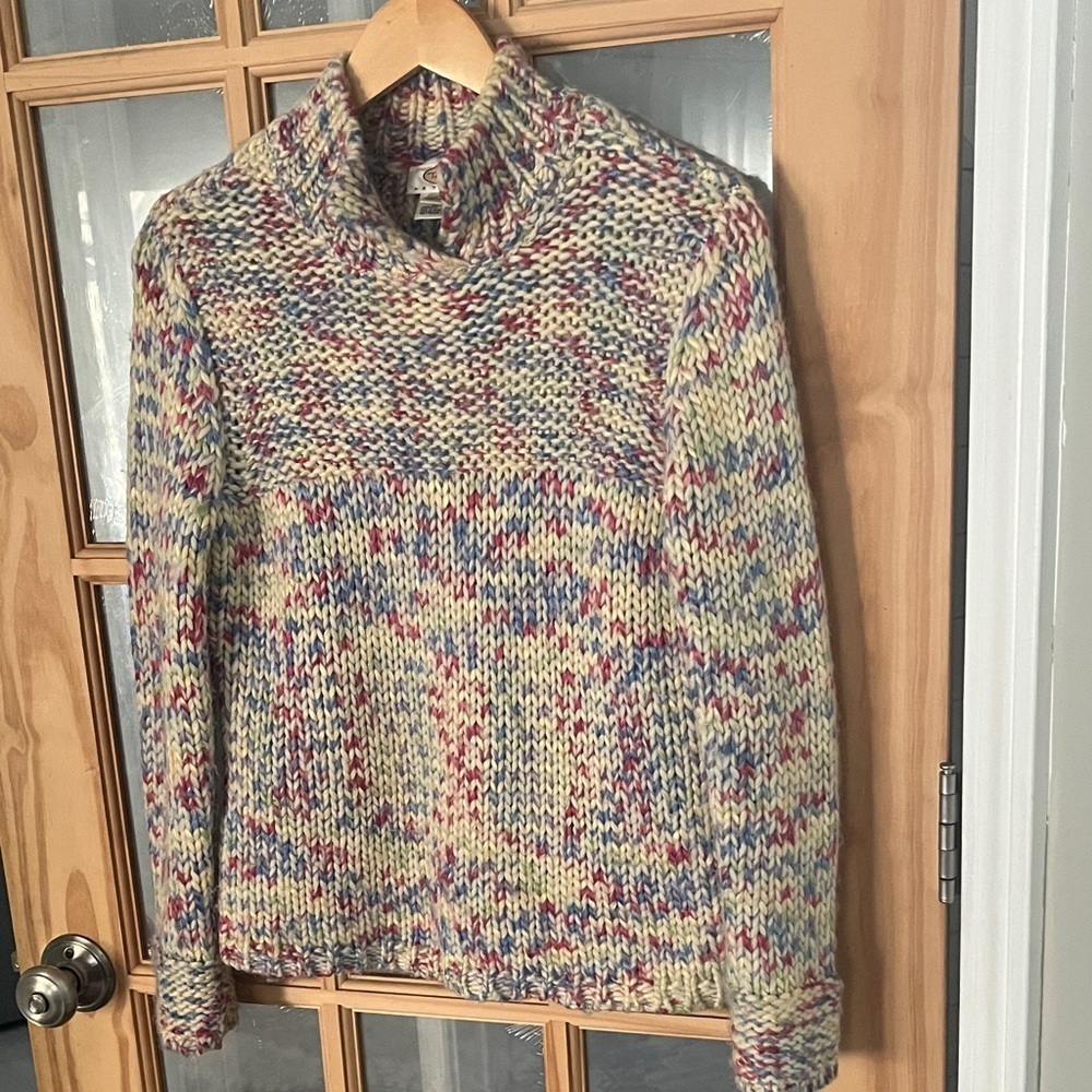 Talbots Pastel Chunky Knit Sweater Sz small petite